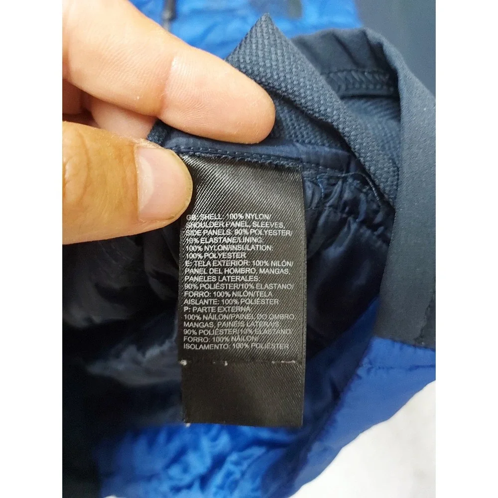 The North Face Jacket Mens Small Thermoball Hybrid Hoodie Blue Full Zip Outdoor